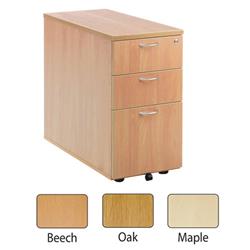 Jemini 3 Drawer Desk High Pedestal 800mm Maple KF72074