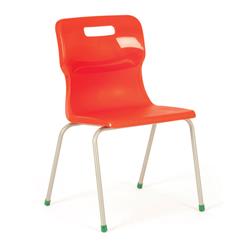 Titan 4 Leg Polypropylene School Chair Size 5 Red
