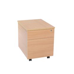 Toccata Bavarian Beech 2 Drawer Mobile Pedestal Ref EMP2DBE