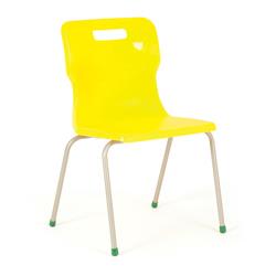 Titan 4 Leg Polypropylene School Chair Size 5 Yellow