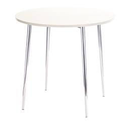 Arista Round Bistro Table White/Chrome Ref KF838543