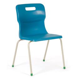 Titan 4 Leg Polypropylene School Chair Size 5 Blue