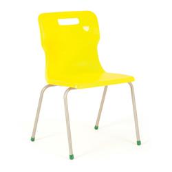 Titan 4 Leg Polypropylene School Chair Size 6 Yellow