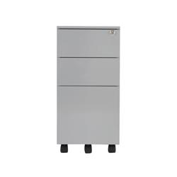 Jemini Mobile Steel Pedestal Slimline Silver Ref KF74157