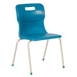 Titan 4 Leg Polypropylene School Chair Size 3 Blue