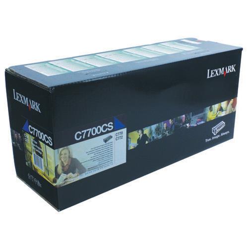Lexmark C7700CS Tóner C 770/772, 6000 Páginas, Cian