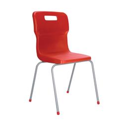 Titan 4 Leg Polypropylene School Chair Size 3 Red