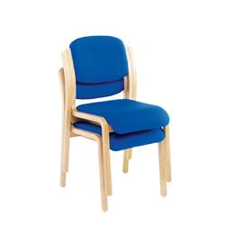 Jemini Wood Frame Side Chair No Arms Blue Ref KF03512