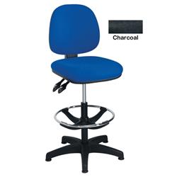 Arista Adjustable Draughtsman Chair Charcoal Ref KF815148