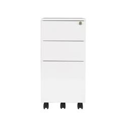 Jemini Mobile Steel Pedestal Slimline White Ref KF74158
