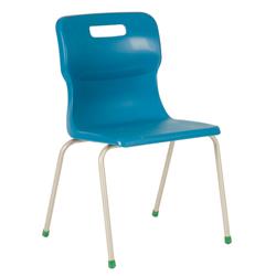 Titan 4 Leg Polypropylene School Chair Size 4 Blue
