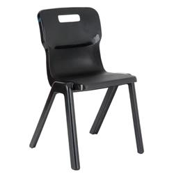 Titan One Piece School Chair Size 3 Charcoal KF72162