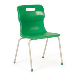 Titan 4 Leg Polypropylene School Chair Size 5 Green