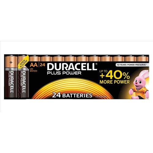 Duracell Plus Power Battery Alkaline 1.5V AA Ref 81275383 Pack 24