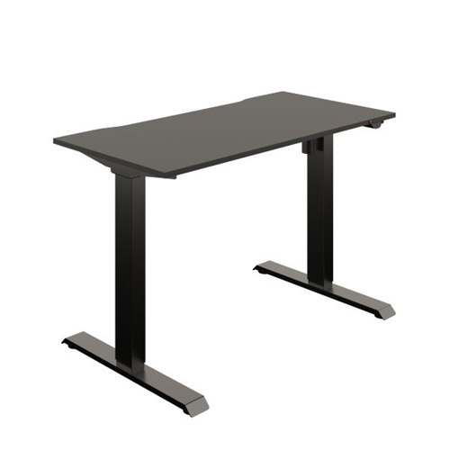 Okoform Heated Desk Single Motor Height Adjustable Desk Black / Black