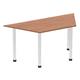 Impulse 1600mm Trapezium Walnut Top Chrome Post Leg