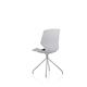 Florence Spindle White Frame Grey Fabric Seat Visitor Chair