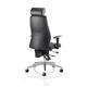Onyx Ergo Posture Chair With Height Adjustable Arms With Headrest Black Soft Bonded Leather
