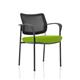 Brunswick Deluxe With Arms Black Frame Mesh Back Bespoke Colour Seat Myrrh Green