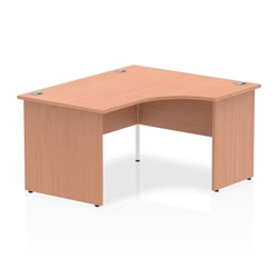 Impulse 1400mm Right Crescent Office Desk Beech Top Panel End Leg