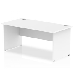 Impulse 1800 x 800mm Straight Office Desk White Top Panel End Leg