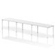 Evolve Plus 1400mm Single Row 3 Person Office Bench Desk White Top White Frame