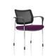 Brunswick Deluxe With Arms Chrome Frame Mesh Back Bespoke Colour Seat Tansy Purple