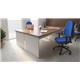 Impulse Panel End 1000/600 Rectangle Desk Walnut Top White Panels Ref TT000079