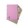 Elba 20-Part Card Divider Recycled Manilla A4 Assorted 400007438