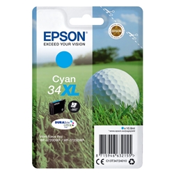 Epson 34XL Golf Ball DURABrite Ultra Ink Cartridge High Yield Cyan C13T34724010