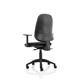 Eclipse Plus XL Lever Task Operator Chair With Height Adjustable Arms Black