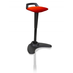 Spry Stool Black Frame Bespoke Colour Seat Tabasco Orange