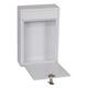 Phoenix Letra Front Loading Letter Box MB0116KW in White with Key Lock