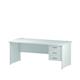 Impulse 1800 x 800mm Straight Office Desk White Top Panel End Leg Workstation 1 x 3 Drawer Fixed Pedestal