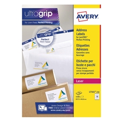 Avery Ultragrip Laser Labels 63.5x46.6mm White (Pack of 4500) L7161-250