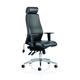 Onyx Ergo Posture Chair With Height Adjustable Arms With Headrest Black Soft Bonded Leather