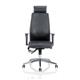 Onyx Ergo Posture Chair With Height Adjustable Arms With Headrest Black Soft Bonded Leather