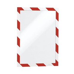 Durable Duraframe Security Self Adhesive A4 Red/White (Pack of 2) 4944-132