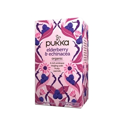 Pukka Elderberry/Echinacea Organic Herbal Tea Bags (Pack of 20) 05060229011480