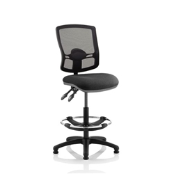 Eclipse Plus II Lever Task Operator Chair Deluxe Mesh Back With High Rise Draughtsman Kit Black