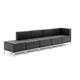 Infinity Visitor Modular Corner Unit Sofa Chair Black Bonded Leather Ref BR000198