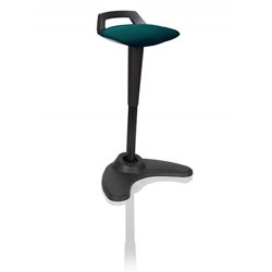 Spry Stool Black Frame Bespoke Colour Seat Maringa Teal
