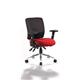 Chiro Task Operator Chair Medium Back Cherry Colour Seat With Arms Ref KCUP0121