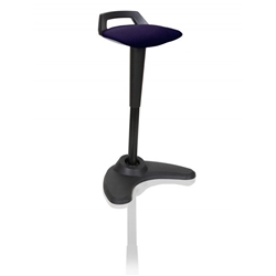Spry Stool Black Frame Bespoke Colour Seat Tansy Purple
