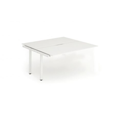 Evolve Plus 1400mm B2B Office Bench Desk Ext Kit White Top White Frame