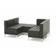 Infinity Visitor Modular Corner Unit Sofa Chair Black Bonded Leather Ref BR000198