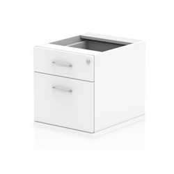 Impulse Fixed Pedestal 2 Drawer White Ref I001642