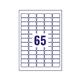 Avery Laser Mini Labels 38x21mm 65 Per Sheet Clear (Pack of 1625) L7551-25