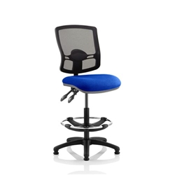 Eclipse Plus II Lever Task Operator Chair Mesh Back Deluxe With Blue Seat With Hi RiseDraughtsman Kit Ref KC0309