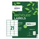 Avery Laser Recycled Address Label 63.5x38.1mm 21 Per A4 Sheet White (Pack 315 Labels) LR7160-15